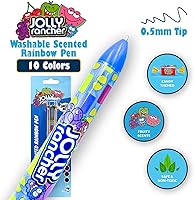 Vista 3 de Hershey Jolly Rancher - Bolígrafo perfumado de arcoíris, retráctil, multicolor, perfumado, 1 unidad, 10 aromas para niños de 3, 4, 5, 6, 7 años