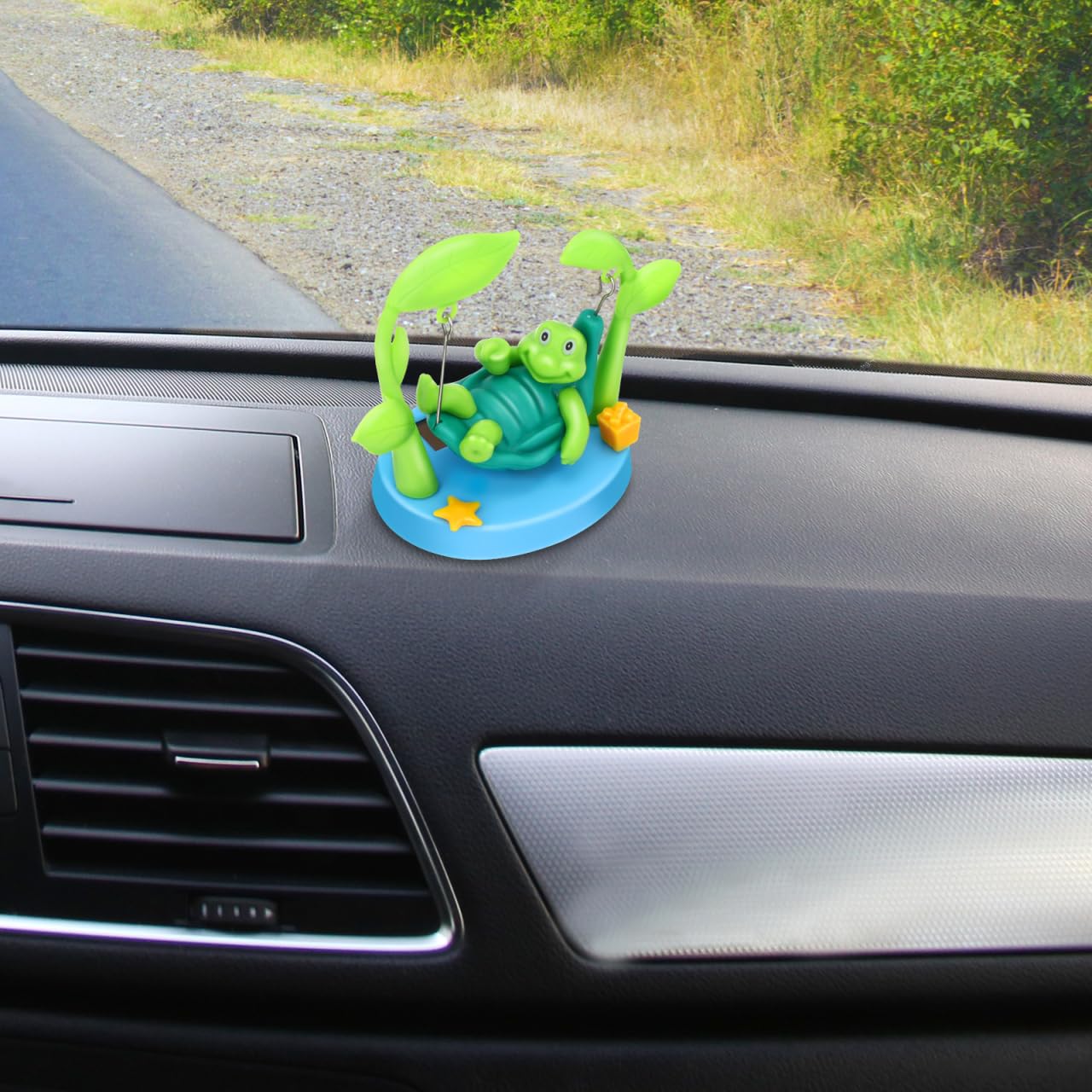 IMIKEYA Solar Wackelfigur Auto lustig Schwingende Schildkröte Ornament Solarbetriebene Figuren Auto Innenraum Wackelfigur für Dashboard Autodekoration