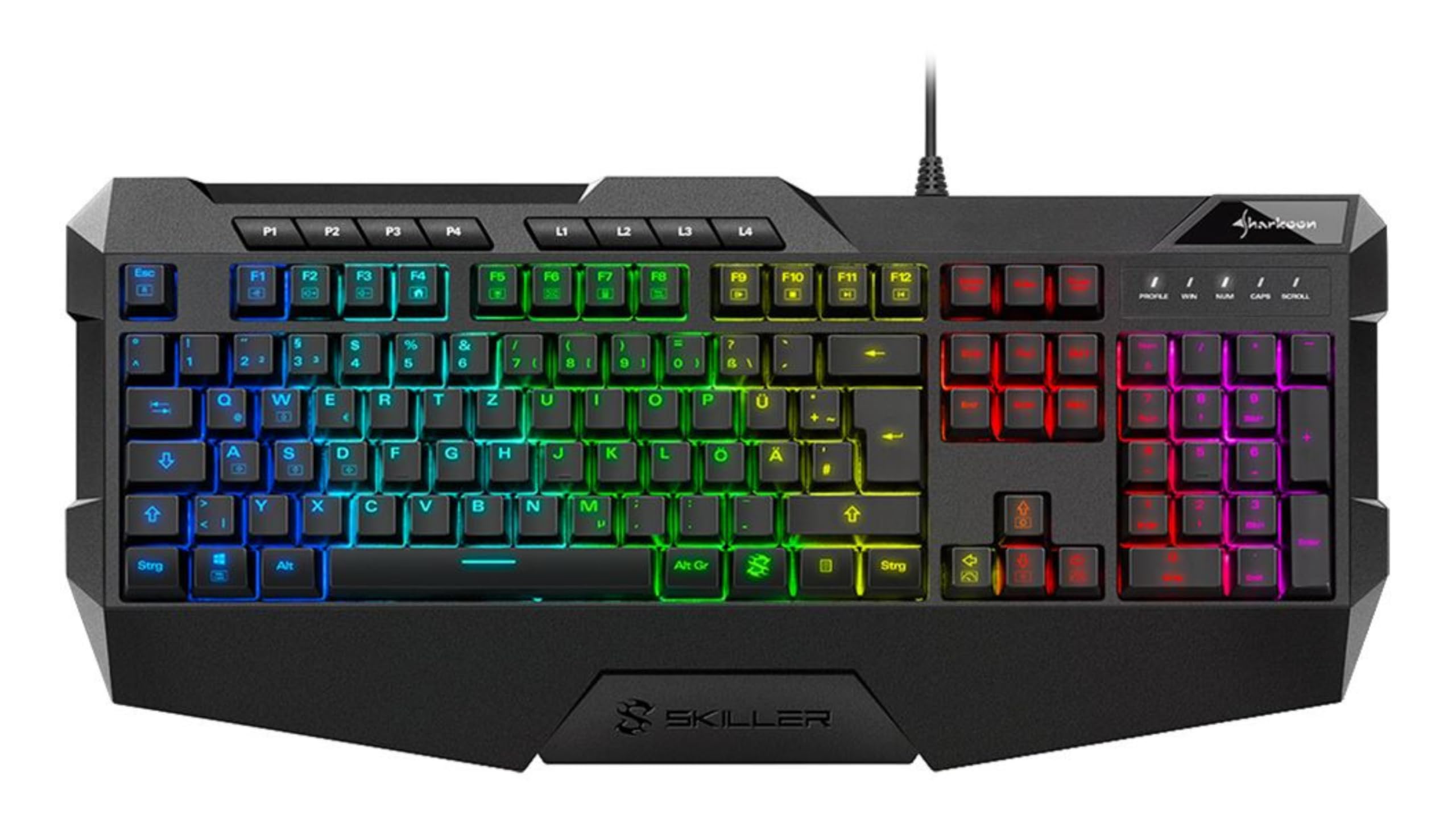 Sharkoon Skiller SGK4 Gaming Keyboard RGB, N-Key-Rollover, (Deutsches Tastaturlayout), schwarz