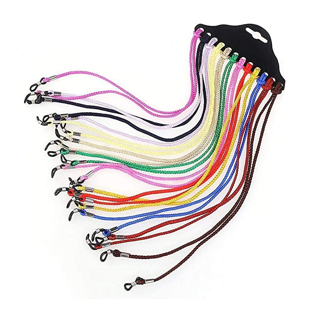 Meet-shop Cordón para Gafas,Gafas de Sol Soporte Correa 12 Piezas Multi-color Ajustable Cadena para el Cuello Gafas Retenedor para Deportes y Exteriores