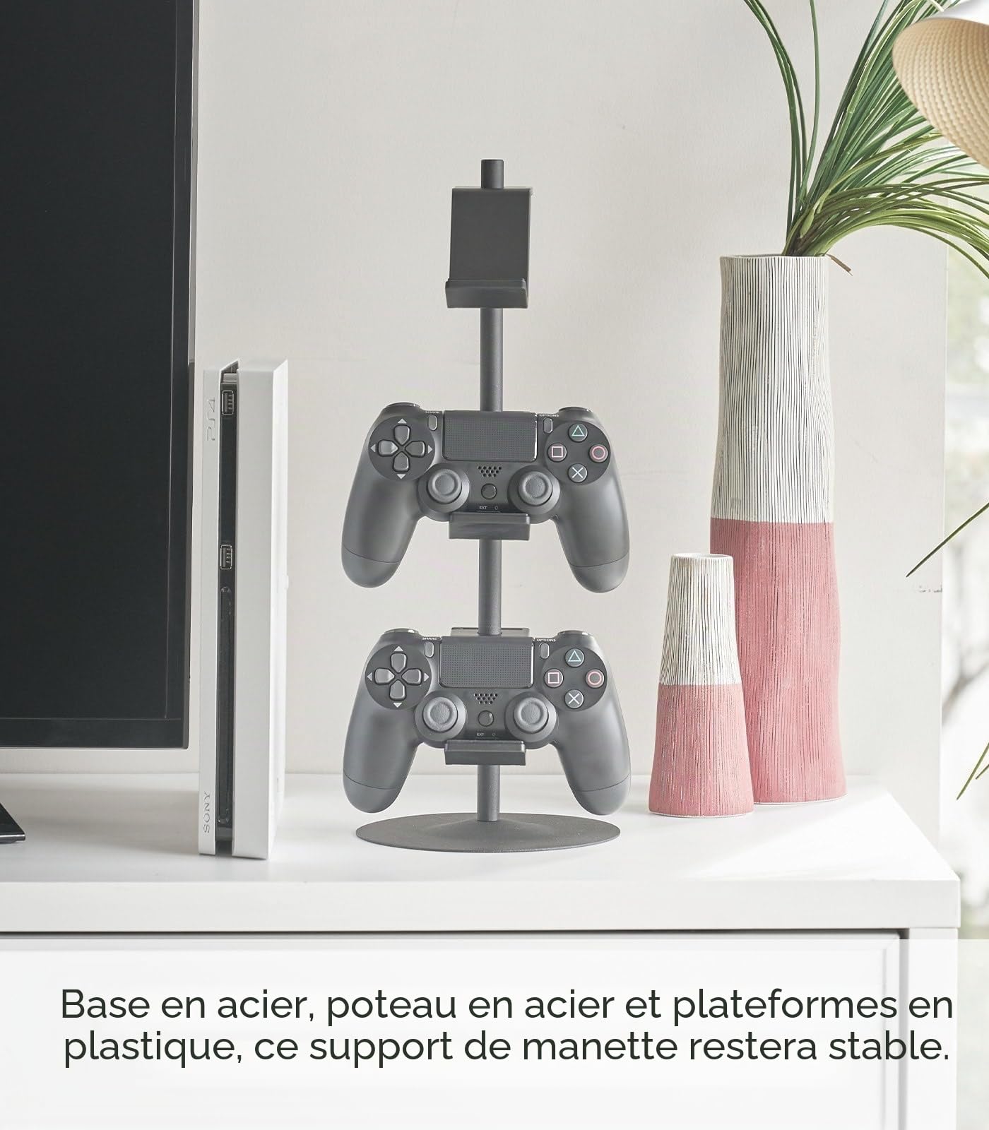 YAMAZAKI Home Support Universel réglable pour manettes de Jeu Noir