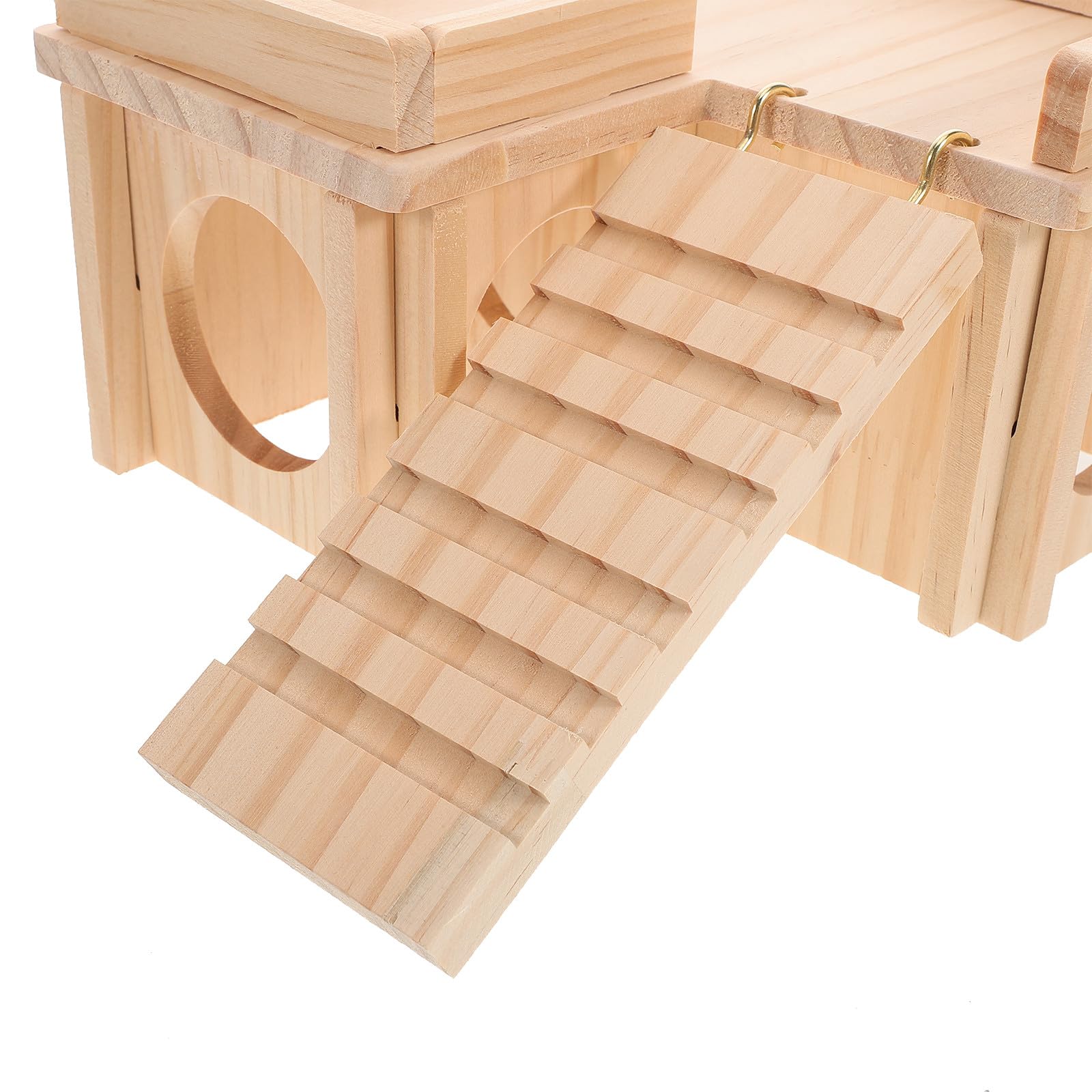 Hábitat para Reptiles Grande de Madera con Cueva Oculta, Rampa para Escalar y Plataforma para Tomar el Sol, Refugio Natural para Lagartos Barbados y Lagartos en Terrarios
