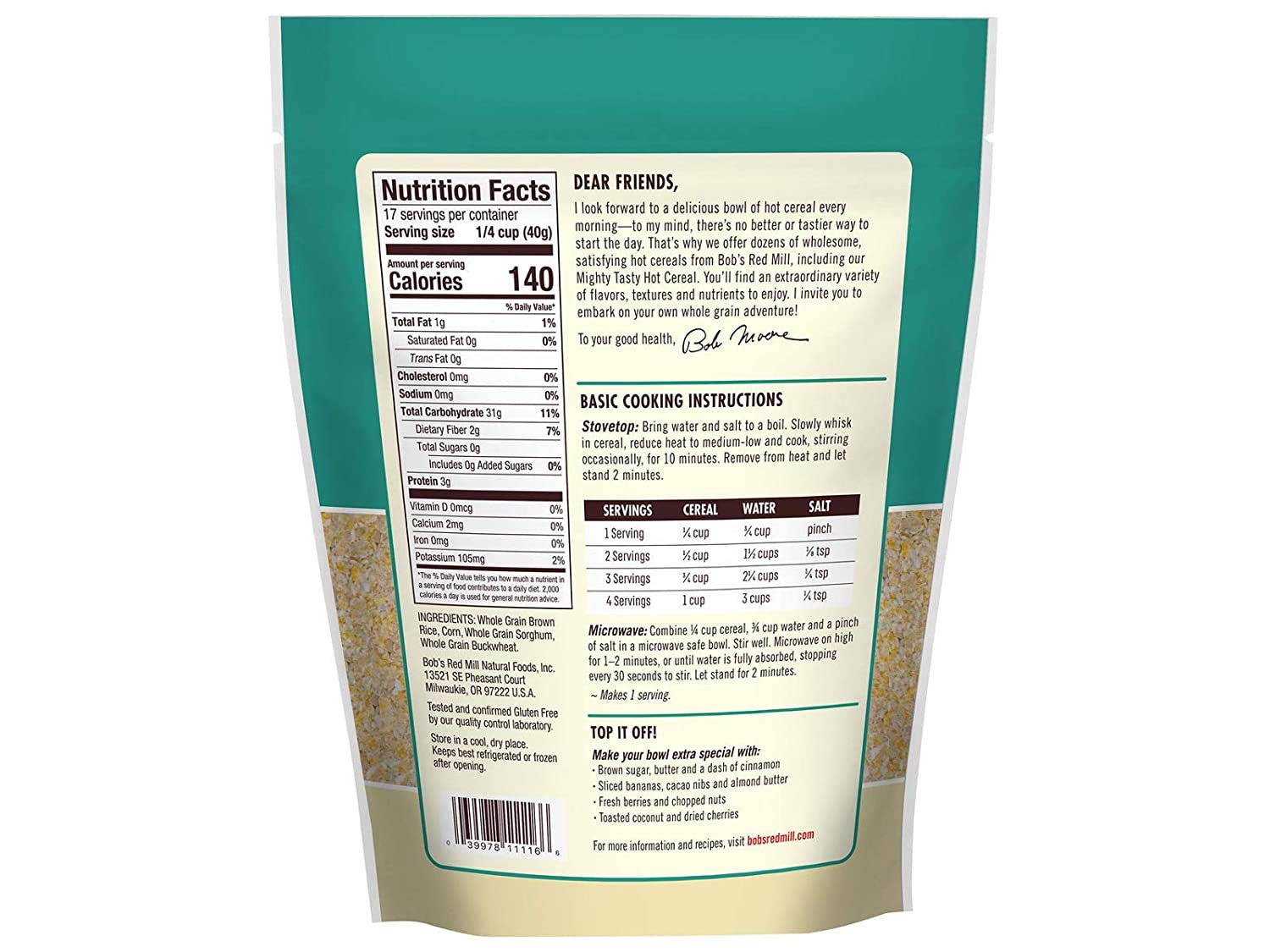 Bob's Red Mill Mighty Tasty Hot Cereal, 24 Ounce (Pack of 3)