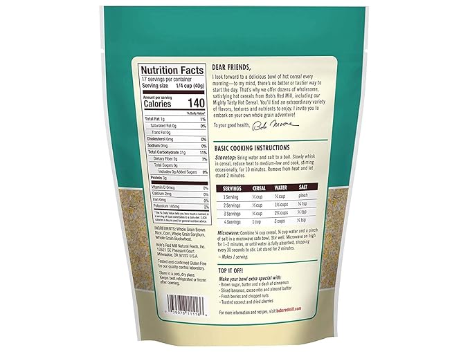 Bob's Red Mill Mighty Tasty Hot Cereal, 24 Onzas (Paquete de 4) miniatura 2