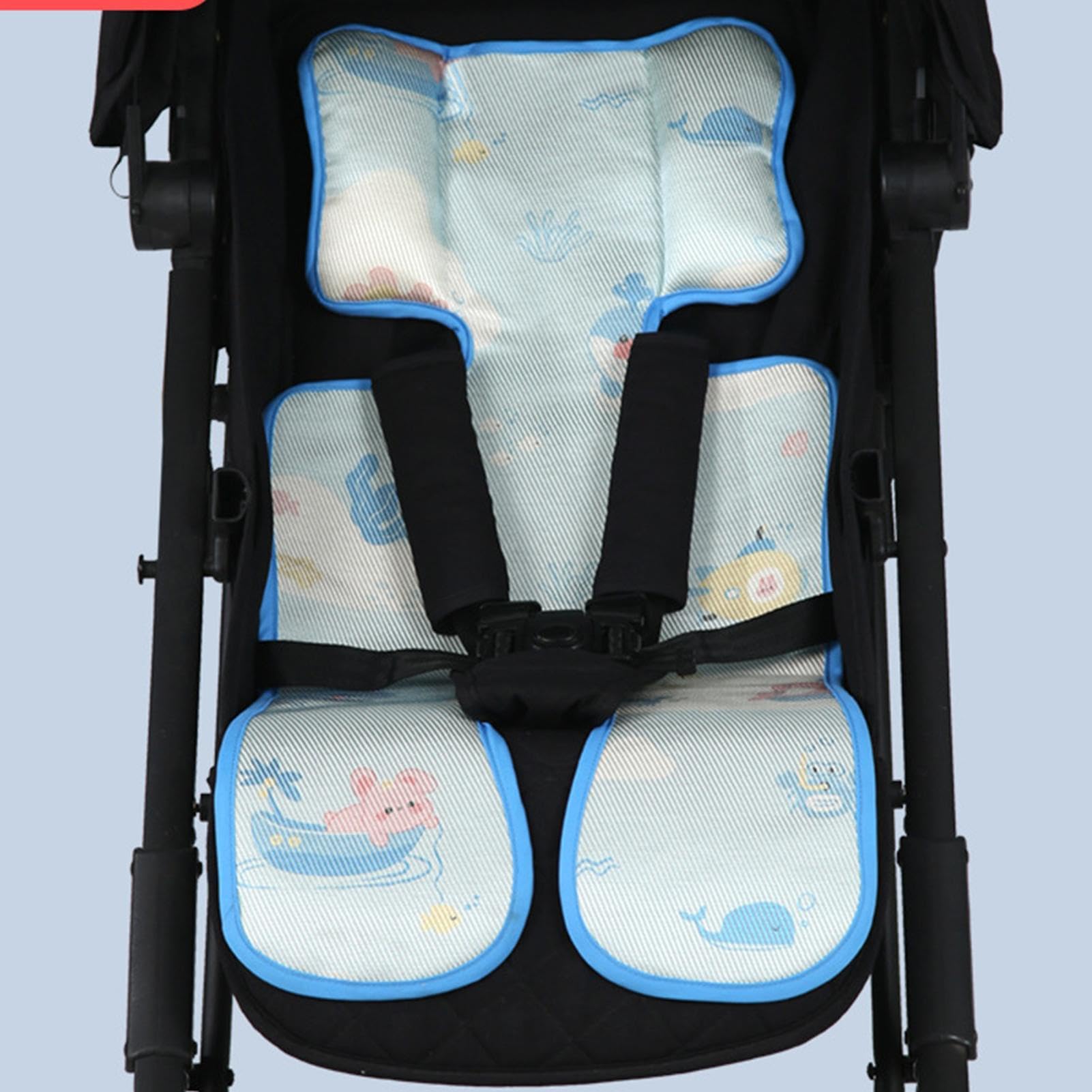 Generico Materassino Rinfrescante Passeggino, Fodera Regolabile E Traspirante Per Seggiolino Auto, Tappetino Rinfrescante Per Seggiolone, Culla, Altalena, Viaggi All'aperto, Spiaggia, Campeggio,