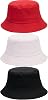 Cotiny 3 Pack Cotton Bucket Hat Summer Sun Hat UPF 50 UV Protection Sun Cap Fisherman Fishing Cap for Unisex Women Men Outdoor Sport Hiking Camping Traveling Color Set 2