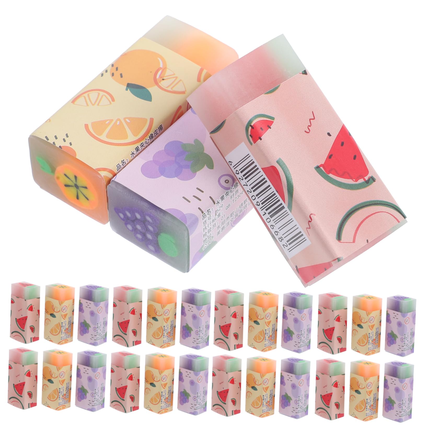 Gomma da Matita Frutta 36 Pezzi in Gomma per Bambini Studenti | Gommine da Collezione, Cartoleria Cute, Gomme Divertenti per Ragazzo Ragazza, Decorazioni Scuola