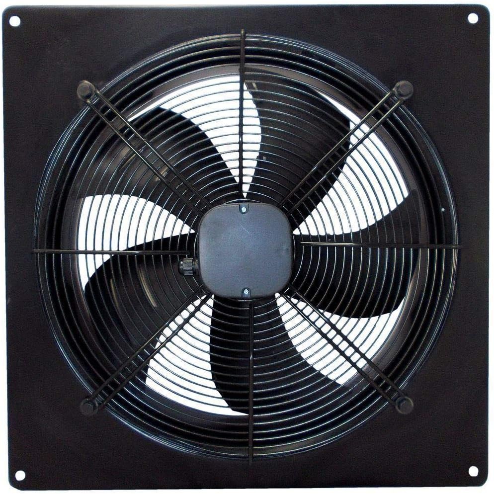 Powerstar Electricals Ltd Industrial Extractor Metal Axial Exhaust Ventilation Commercial Air Blower Fan 200mm / 8" (4 Pole) 1800m3/h