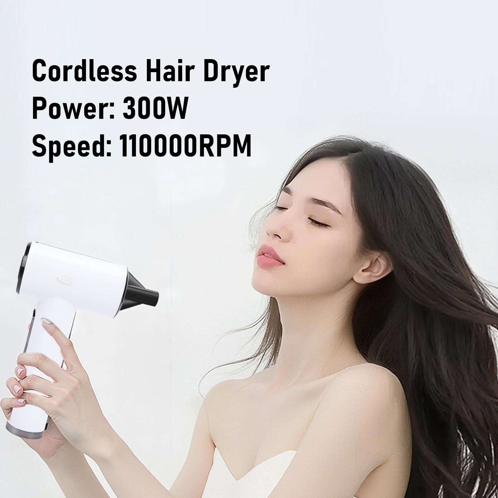Amazon | Asixxsix コードレスヘアドライヤー、300W 11000000RPM