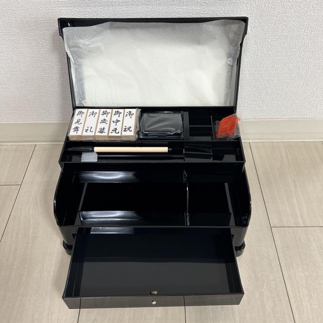 奥嵯峨　山中漆器　印章セット 奥嵯峨山中漆器印章セット