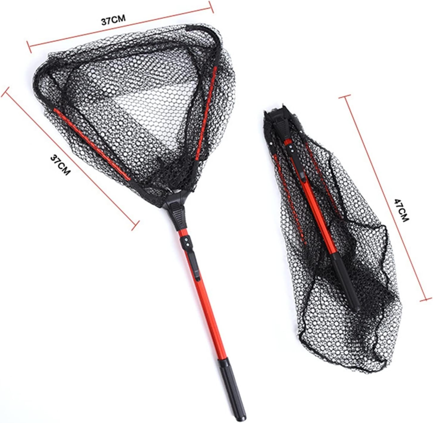 Fishing Accessories- Newly Fishing Landing Net Aluminum Alloy Telescopic Foldable Folding Retractable Handle Pole,Fishing Landing Net,Easy Catch & Release