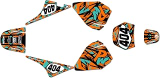Graphics Kit for Yamaha PW80 (1990-2008) SHATTER Series Orange 09 Mil - Dirt pit bike motorcycle stickers, dirtbike racing automotive decal motocross accessories no-plastics