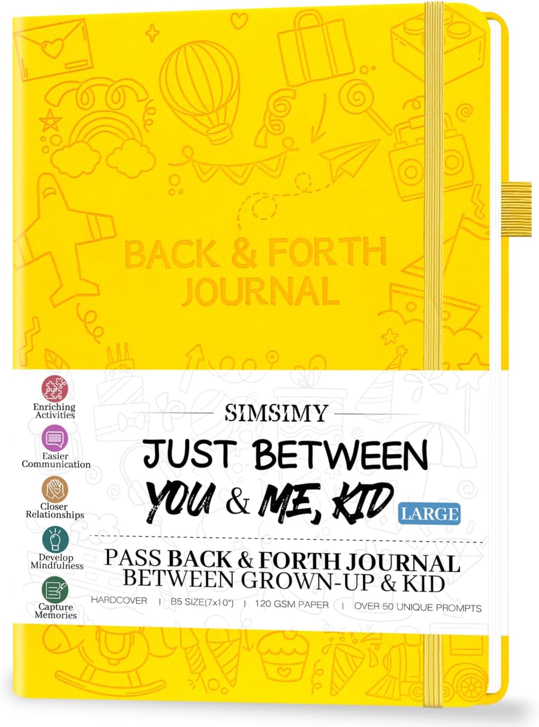 Just Between You and Me Kid Journal - A Back & Forth Journal for Grown-Up & Kid / Parent & Child to Strengthen Bond, Build Communication, and Share Memories, Interactive Writing Prompts for Kids & Adults, Gift for Girls Boys, 7"X10"-Light Purple