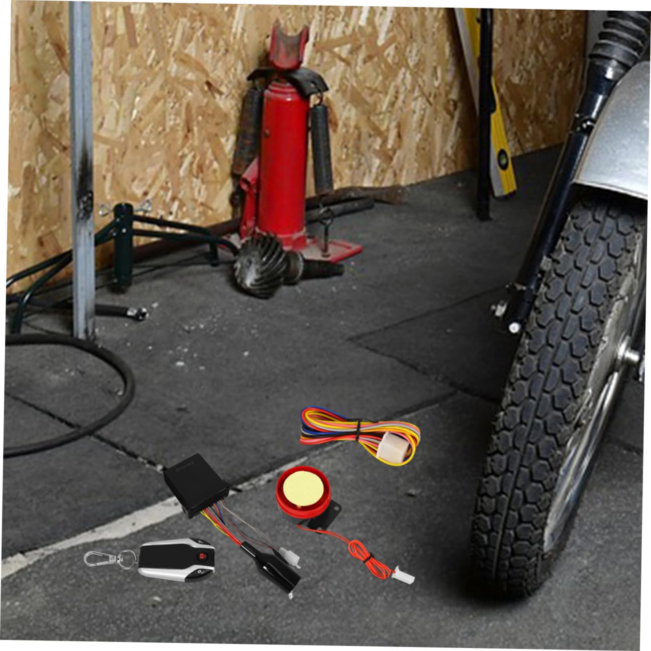 Ipetboom Kit Antifurto per Moto Resistente alle Intemperie Plastico Avvio Remoto 12v, Sistema di Allarme Telecomando Funzione Blocco e Sblocco Automatico
