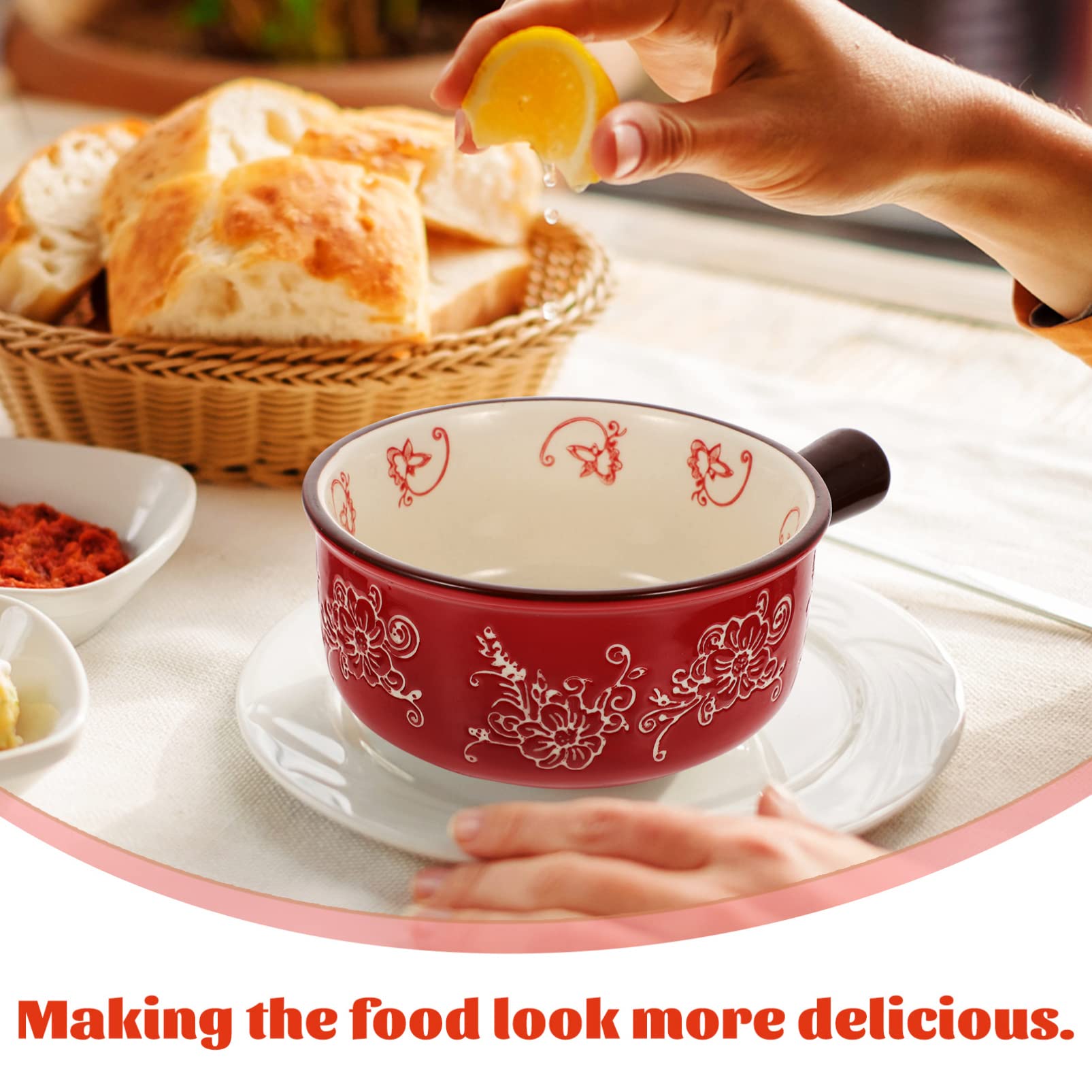 Amazon.co.jp: フレンチオニオンスープボウル ハンドル付き クリスマス