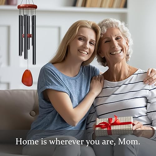 Vista 149 de Campanillas de viento grandes de aluminio de 37 pulgadas para crear un ambiente zen, adecuadas para exteriores, con atrapador de viento, adecuadas