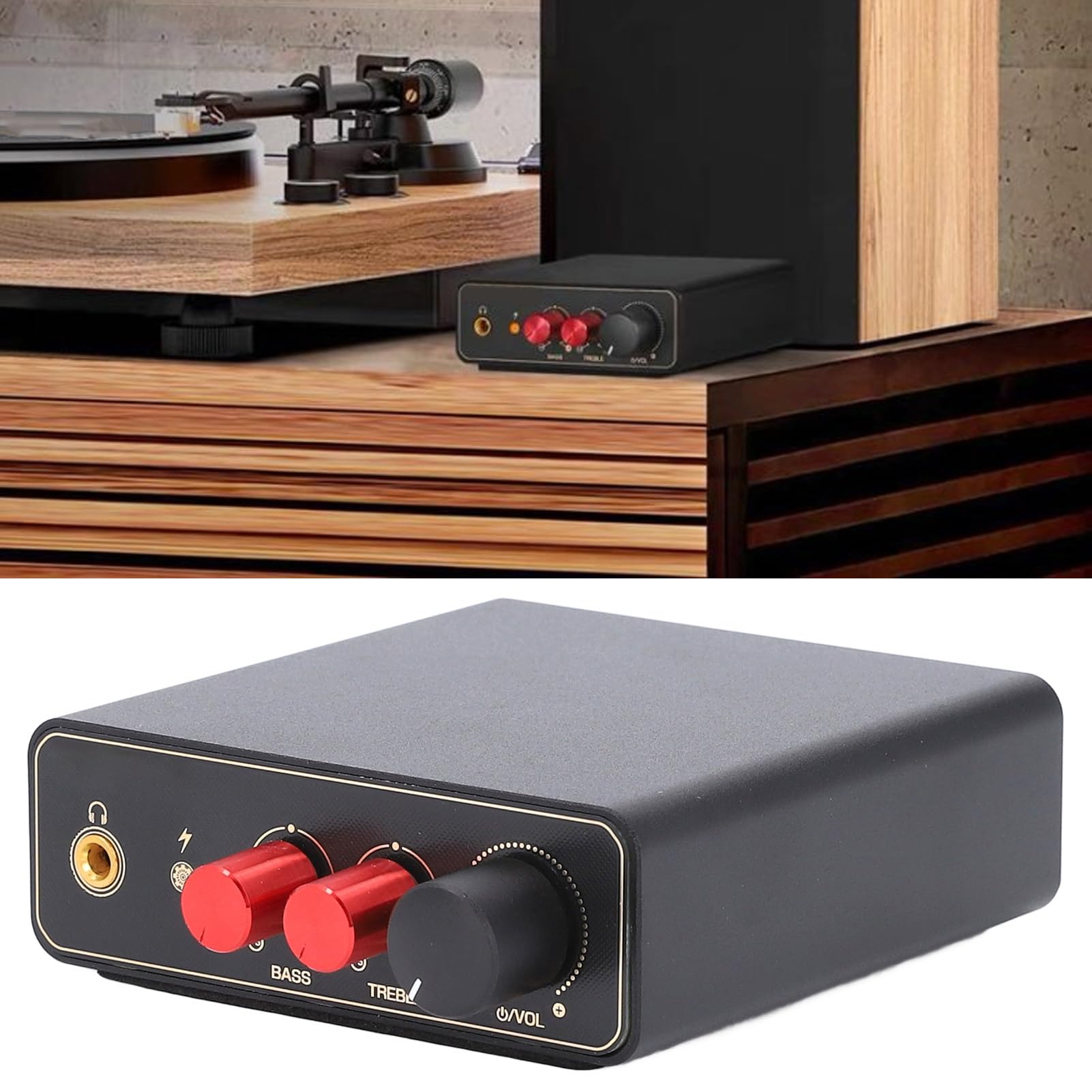 SEAFRONT Preamplificador DE Tocadiscos, Preamplificador DE Phono, Mini Audio Estéreo, Fonógrafo HiFi, Reproductor DE Grabación, MM MC, DE Escenario