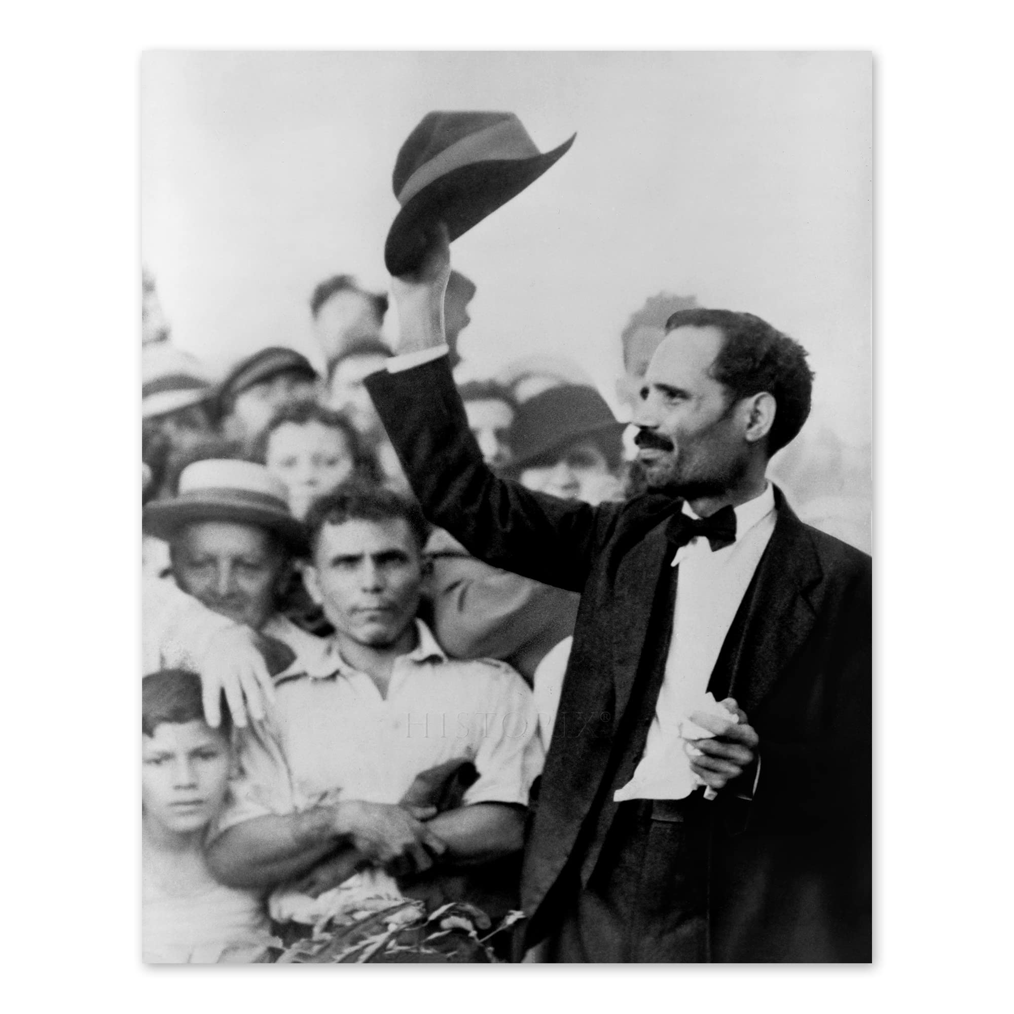 HISTORIX Vintage 1950 Pedro Albizu Campos Photo Print - 16x20 Inch Pedro Albizu Campos Seized by Puerto Rican Police Vintage Wall Art Poster Photo