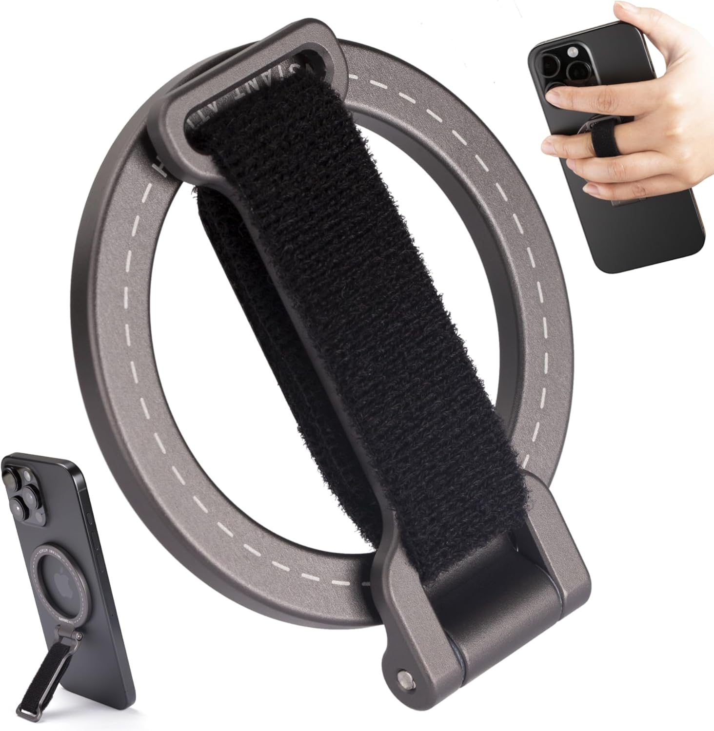 Magnetic Essentials Bundle: Adjustable Grip + Dual-Ring Fidget Stand – Perfect for iPhone 12-16 & MagSafe Cases