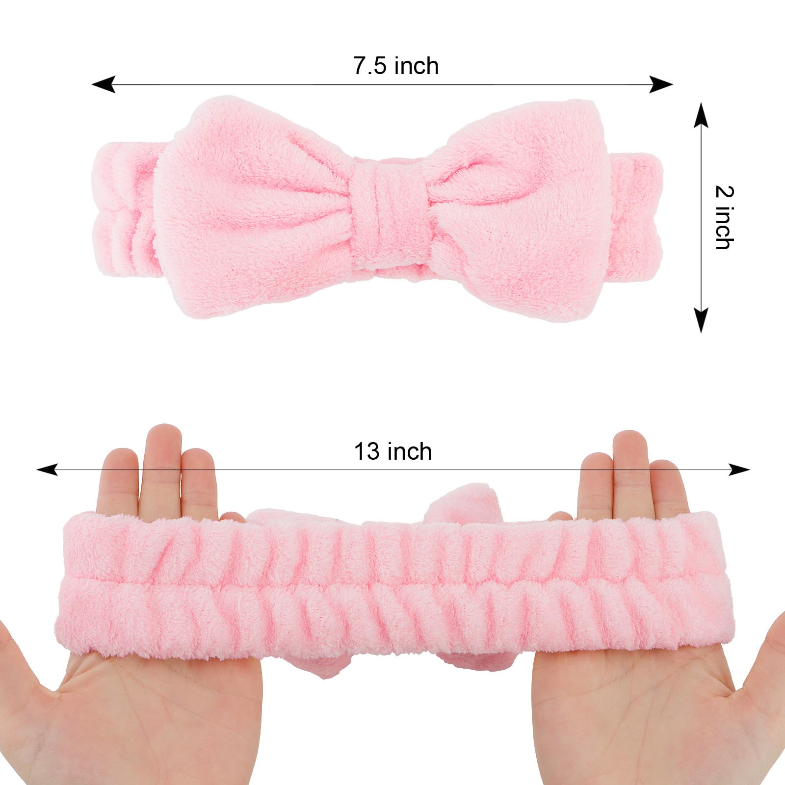 Casoty 12 fasce per capelli da spa, da donna, in morbido pile di corallo, per trucco, lavaggio viso, doccia, cura della pelle, yoga