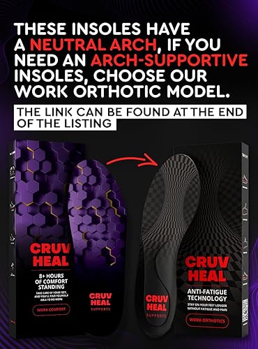 Miniatura 6 de Plantillas ortopédicas Work Comfort, inserción de zapatos antifatiga para hombres y mujeres, soporte de arco bajo, absorción de impactos, alivio del