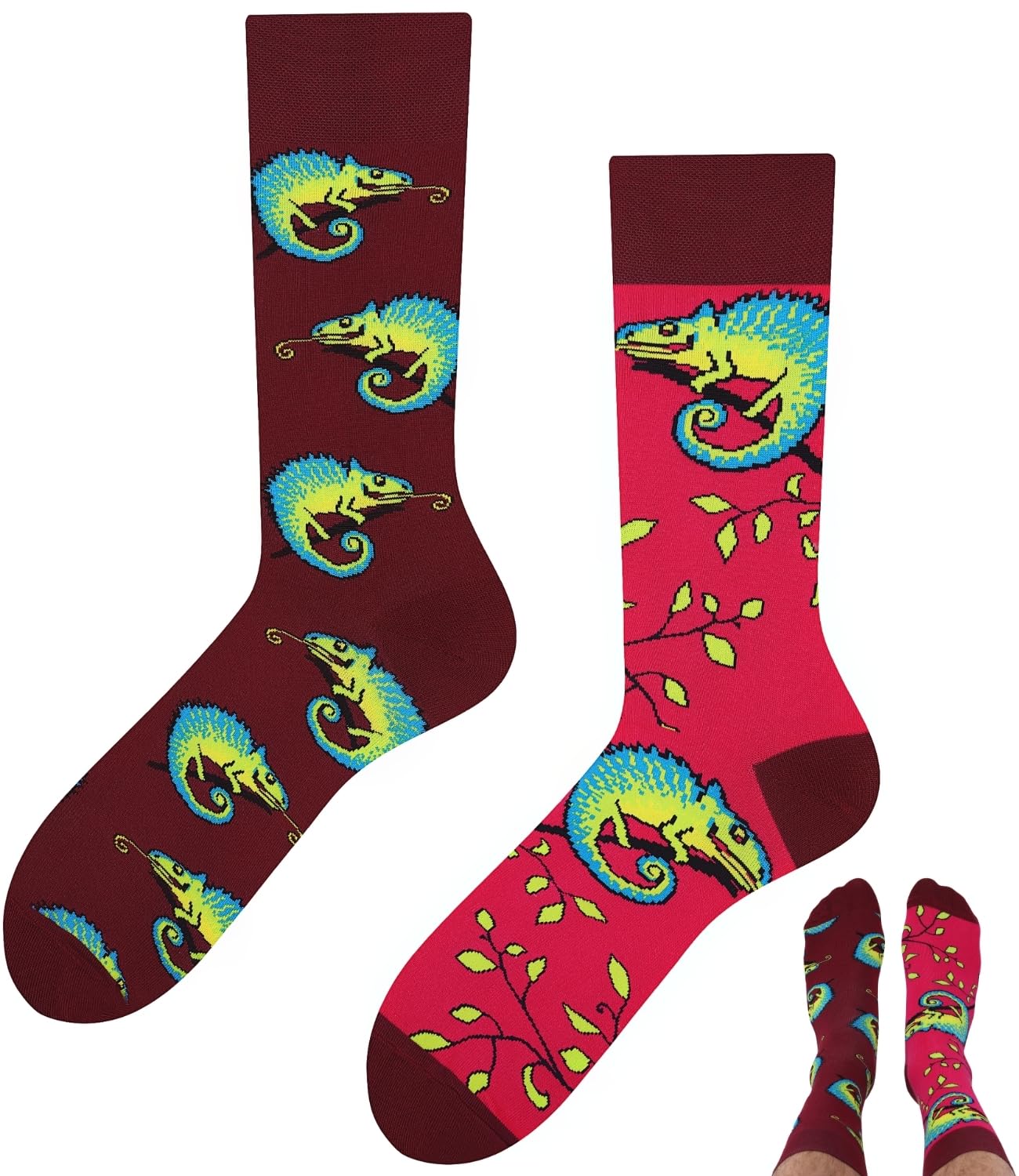 Todo Calcetines Divertidos Hombre y Mujer, Calcetines Fantasia con Motivo, de Colores — view 82