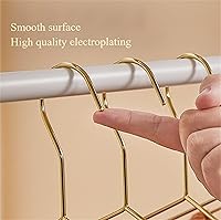 Vista 7 de Colgador de ropa de metal de 17 pulgadas, percha resistente de 0.15 pulgadas para abrigo, traje, boutique de novia, colgador de alambre delgado que