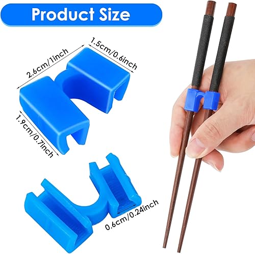 Miniatura 9 de 6 pares de palillos reutilizables, palillos de entrenamiento para adultos, conector de bisagras, palillos de práctica antideslizantes y portátiles