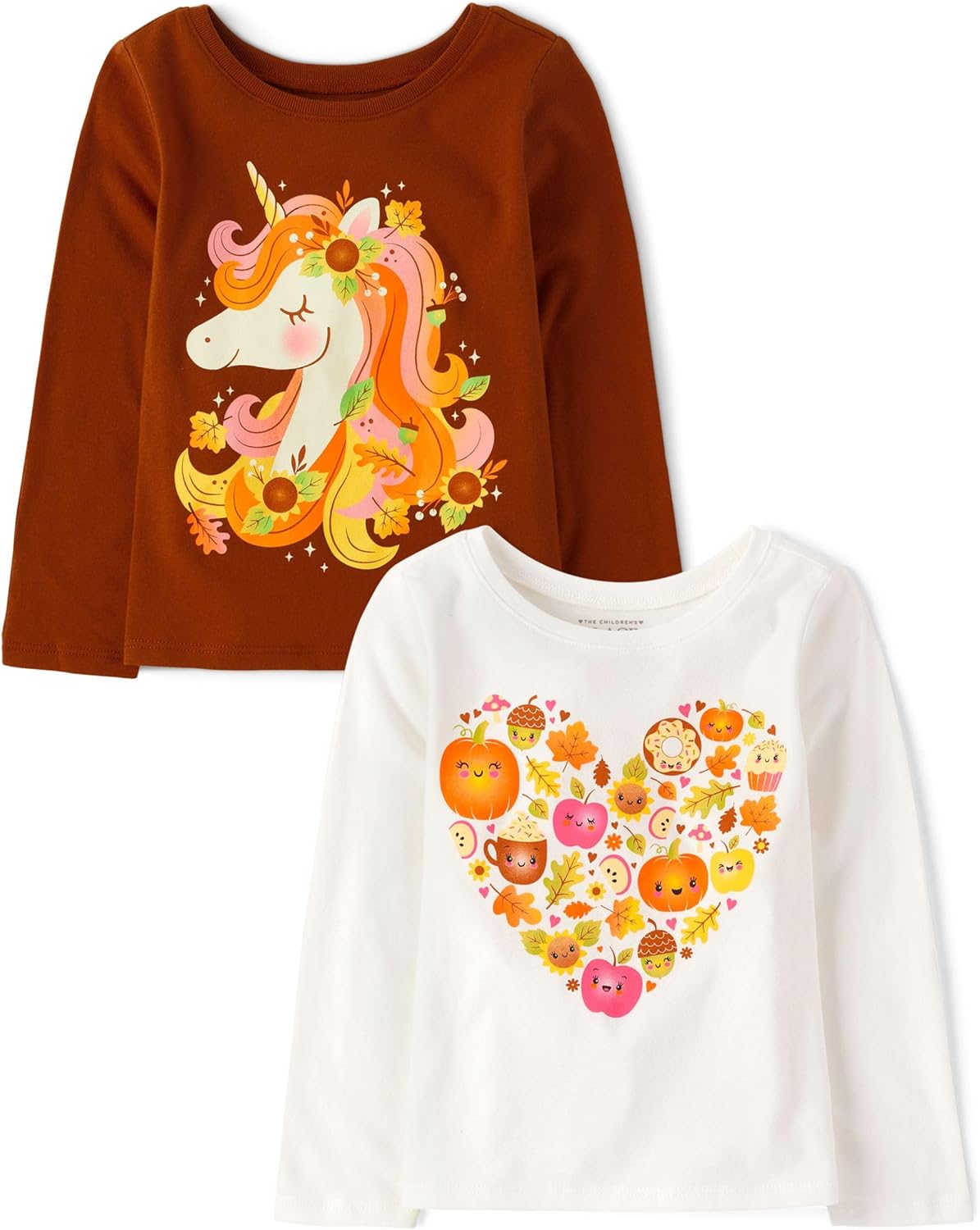 The Children's Place Unisex-Baby and Toddler All Holidays,Birthdays Long Sleeve Graphic T-Shirts,2 Pack