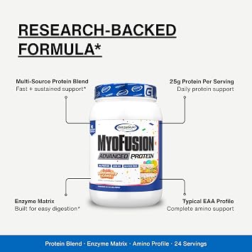 Gaspari Nutrition Myofusion Advanced Protein, Protein Blend with Whey Protein, Casein Protein and Isolate Protein, Low Fat and Gluten Free (2lbs, Chocolate)