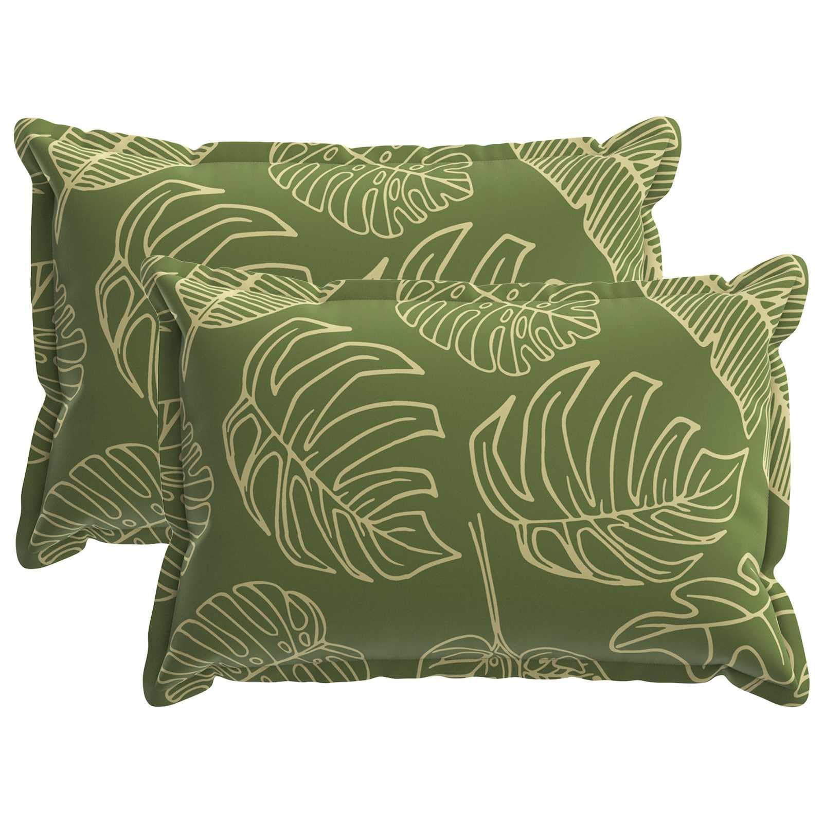 vidaXL Cushion Cover 2 pcs HOUTEN Leaf Design 50 x 75 cm Polyester