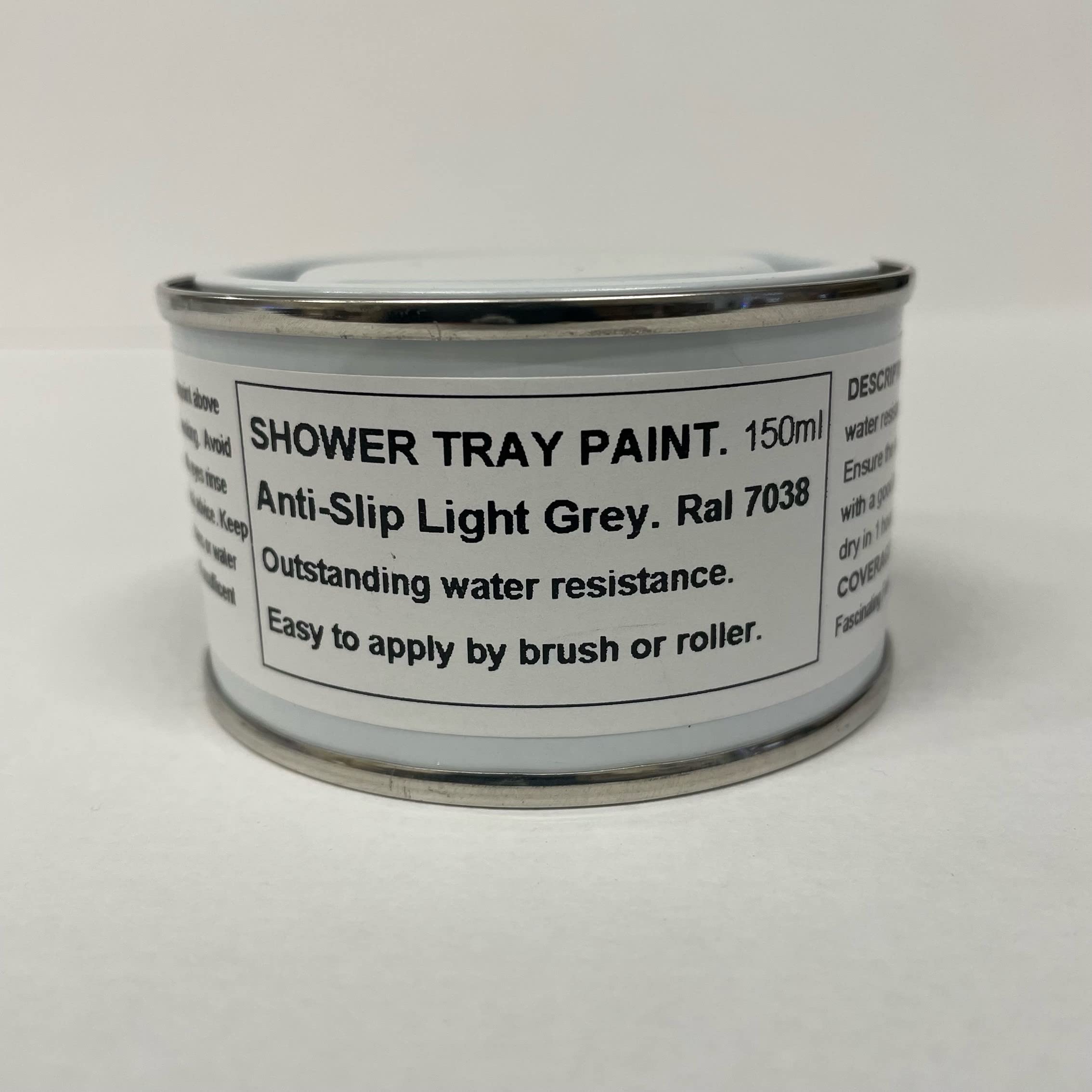 Fascinating Finishes 1 x 150ml Light Grey - Ral 7038 Anti Slip Shower Tray And Bath Base Paint