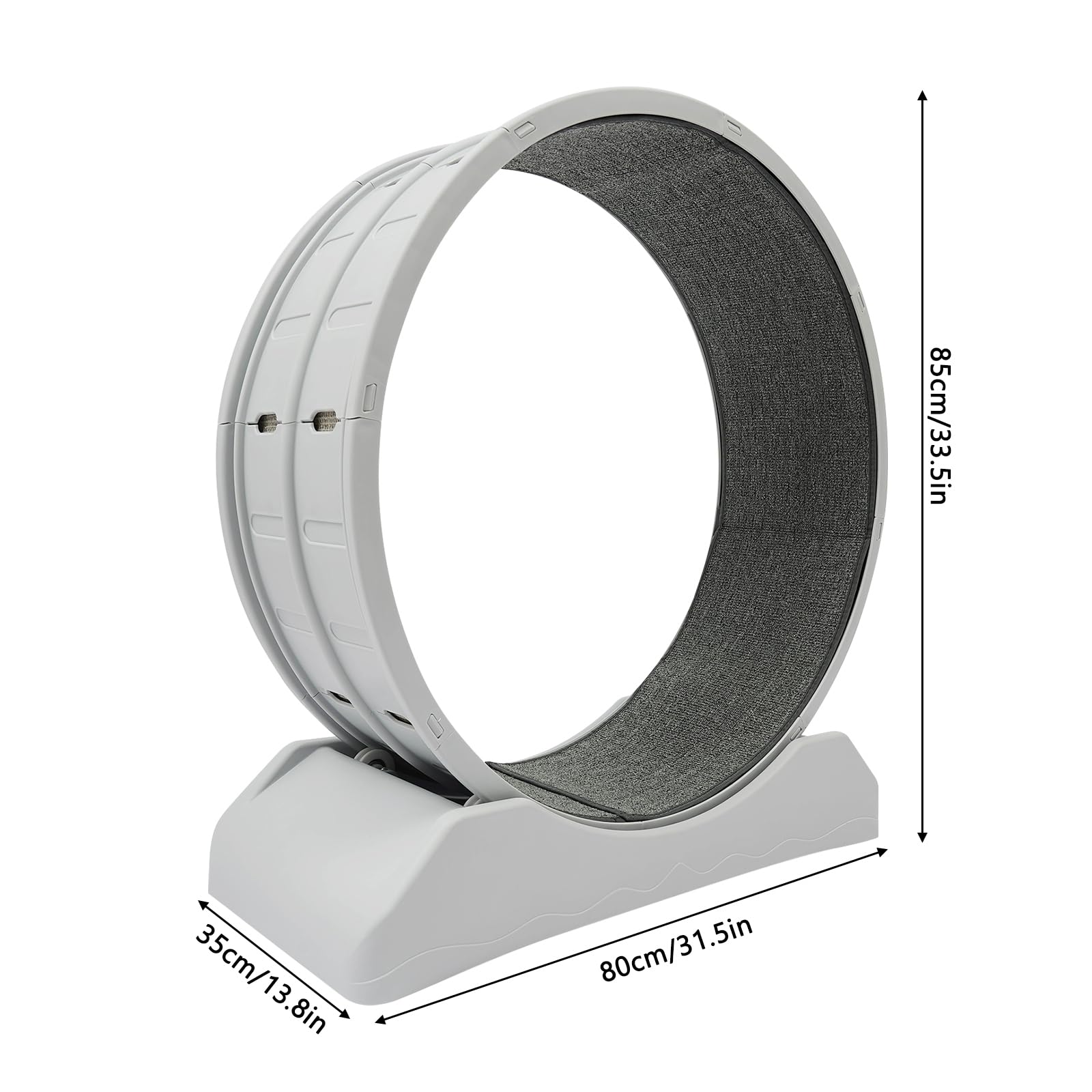 Rueda para gatos XXL 80 cm, rueda silenciosa para gatos de hasta 10 kg, con alfombra extraíble y candado de seguridad para diversión interactiva