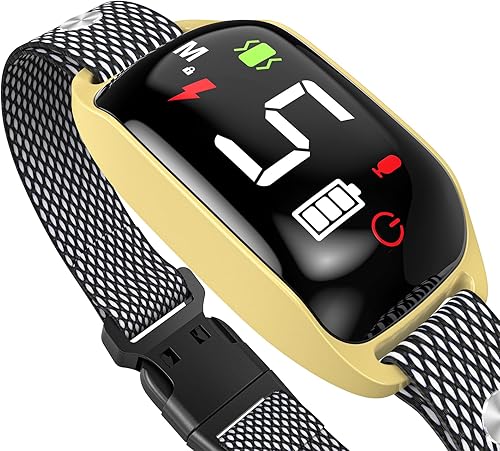 Collar antiladridos recargable para perros grandes con 5 sensibilidades ajustables, collar antiladridos inteligente con pitido de vibración para