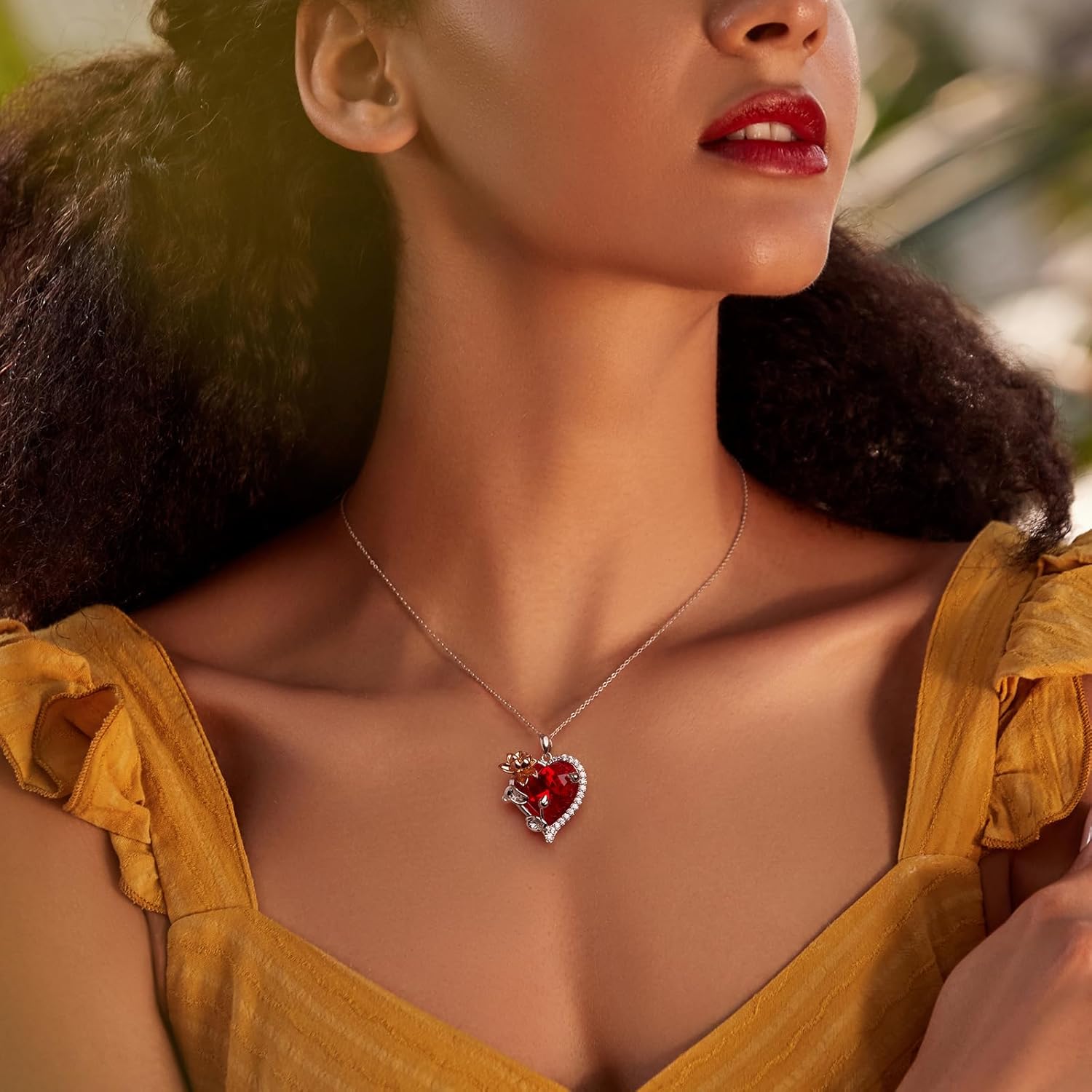 Birthstone Necklace for Women, 925 Sterling Silver Mother Necklaces with Infinity Love Heart Crystal Pendant, Anniversary Birthday Christmas Jewelry Gifts for Mom from Daughter - Image 5