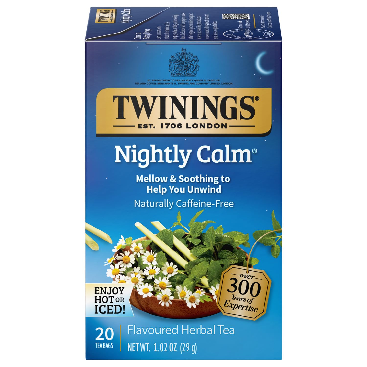 Nightly Calm Bagged Green Tea, 40 Count