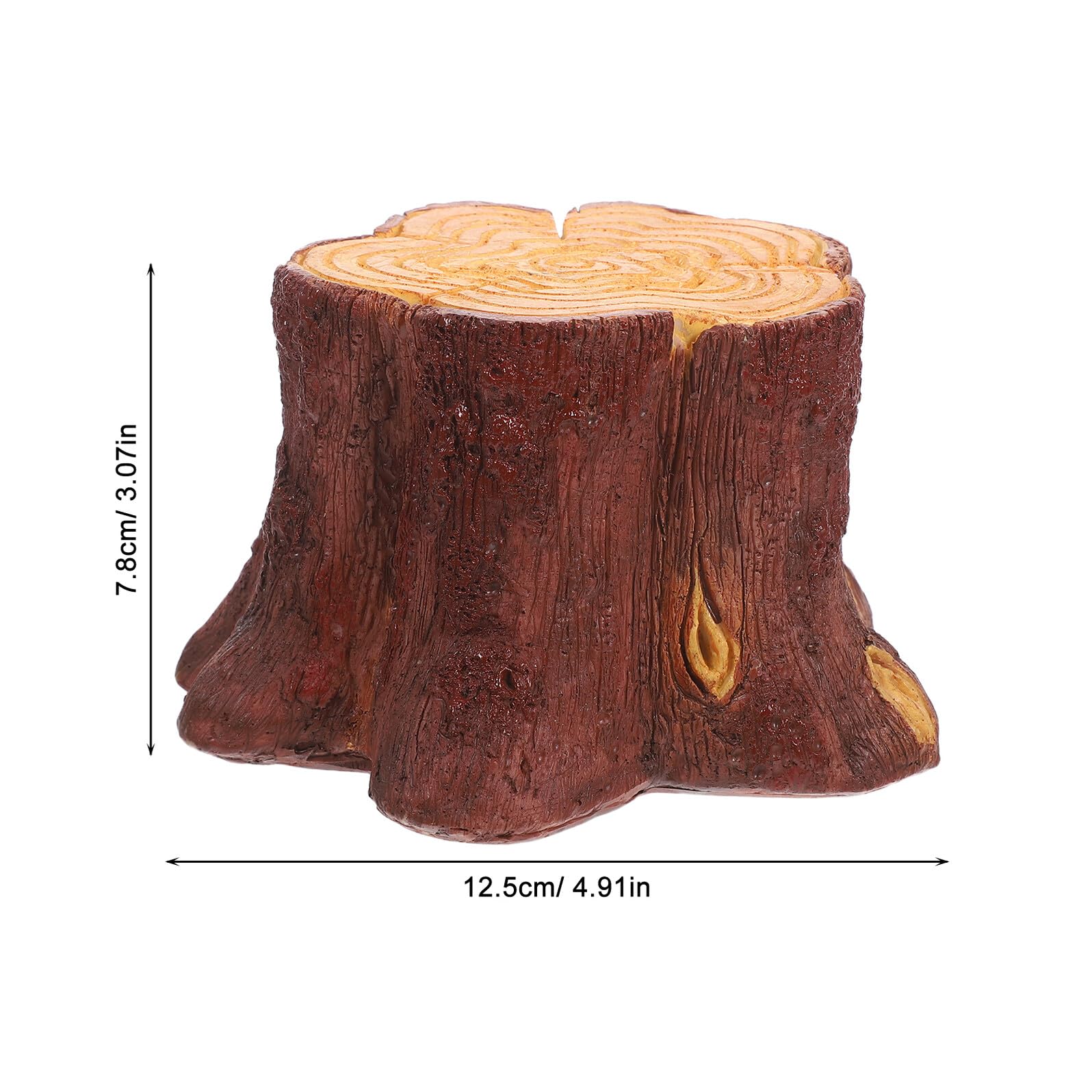 POPETPOP Lampada LED Effetto Fiamma Ceppo d'Albero Artificiale in Resina Luce Notturna USB con Fiamma Tremolante per Decorazioni Stufa per Natale e Halloween