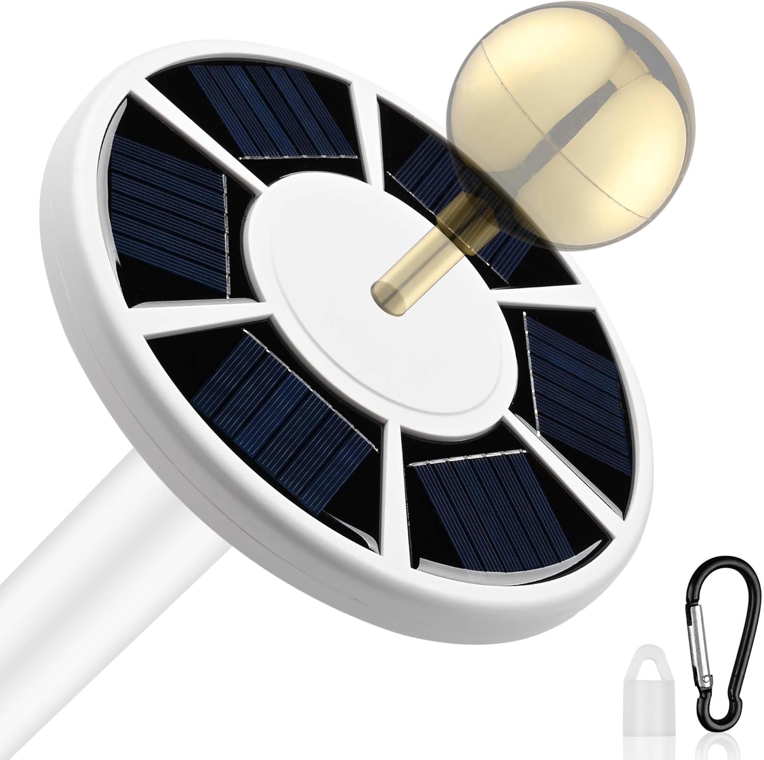 Yescom 26 LED Solar Light for Residential Flagpoles Solar Powered Flag Pole Light Super Bright Coverage Auto Lamp Night Downlight for Outdoor Yard Garden Beside House White