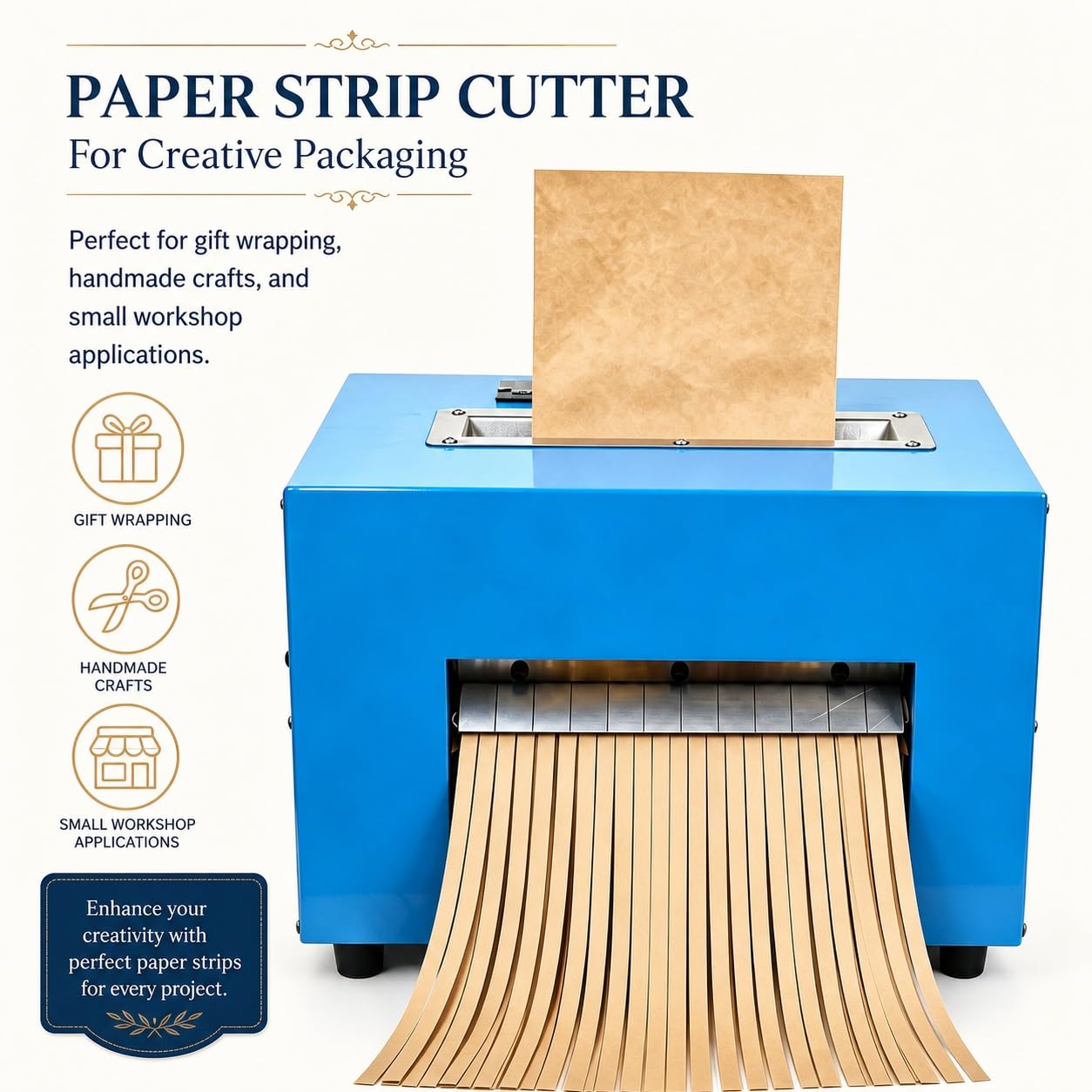 Niszczarka Papieru 400W Do Papieru Rafia, Regulacja Prędkości | Raffia Maker, Prędkość Produkcji Do 22m/min, Metalowa Konstrukcja Tnąca 400W, Szerokość 3mm, Do Pudełek Prezentowych I