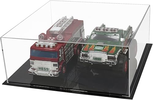 Vista 446 de Better Display Cases Versátil vitrina de acrílico transparente - Caja rectangular grande con base blanca 18" x 12" x 3" (BK09)