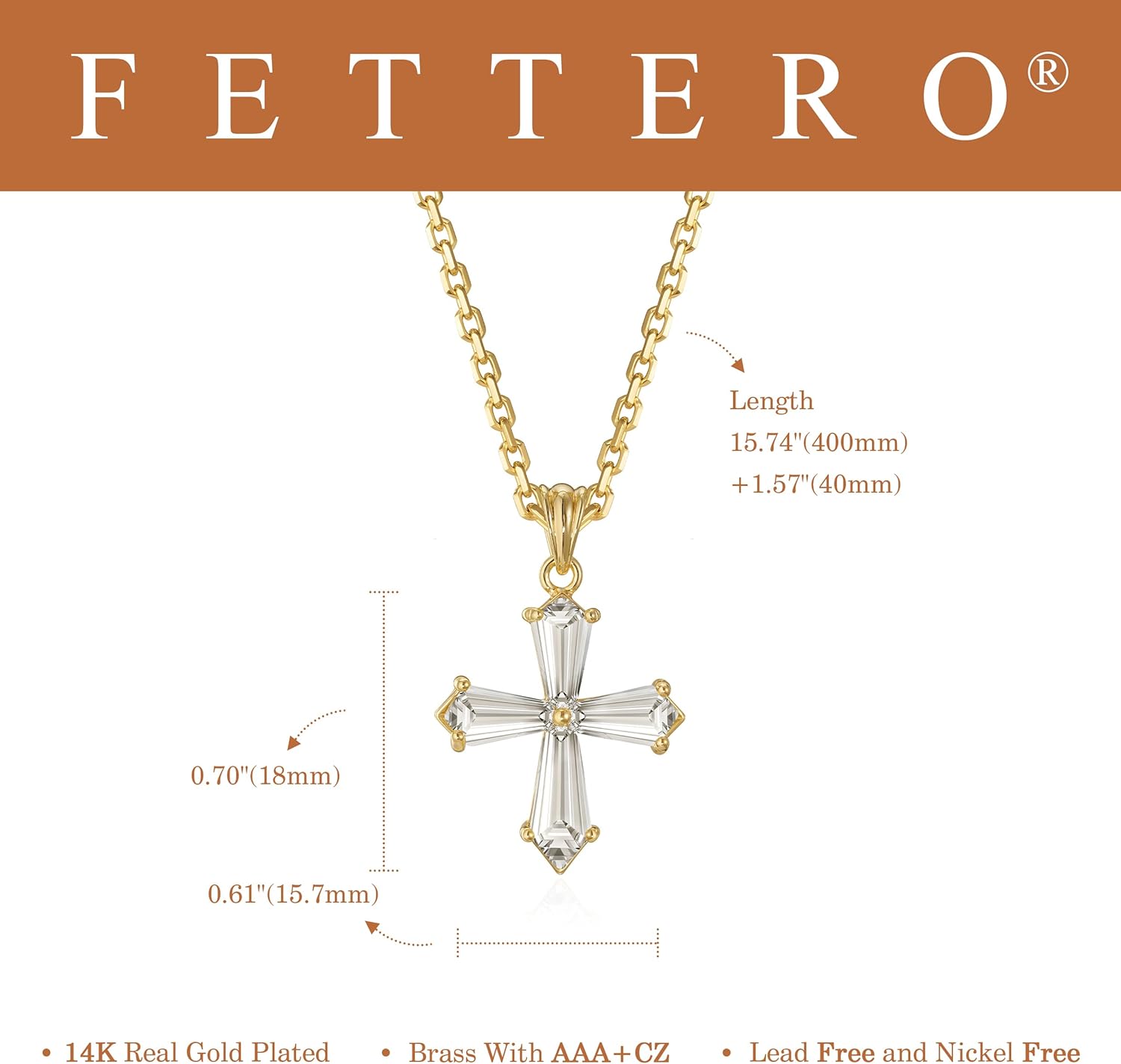 Fettero Christmas Necklace for Women Trendy 14K Gold Plated Dainty Diamond Necklace Charm CZ Clover Star Pendant Necklaces Simple Jewelry Gold Necklace for Women - Image 6