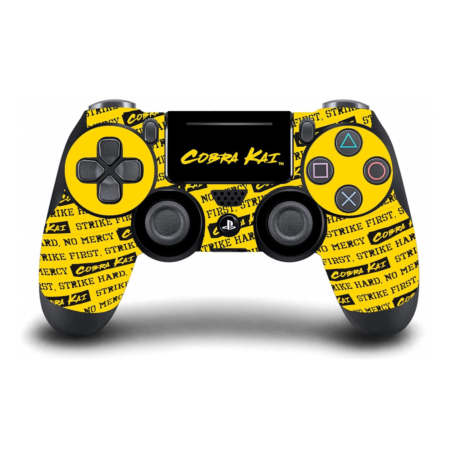 Head Case Designs Officially Licensed Cobra Kai Logo Iconic Vinyl Sticker Gaming Skin Decal Cover Compatible With Sony PlayStation 4 PS4 Console and DualShock 4 Controller Bundle