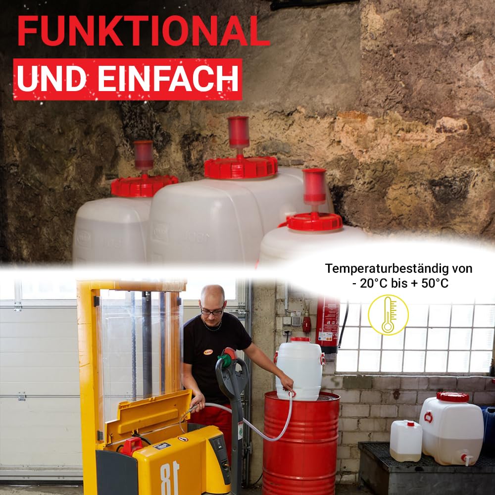 GRAF Universal-Fass 100 Liter oval aus lebensmittelechten PE Wasserkanister | Kanister, Gärbehälter, Fass, Wasserbehälter, Mostfass, Wasserfass mit Deckel, Kunststofffass, Barrel