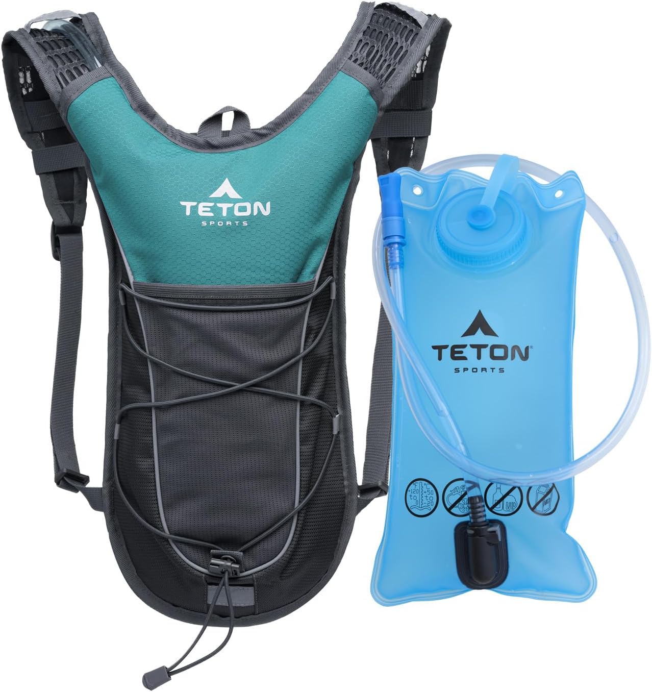Teton Oasis/Trailrunner Hydration Backpack – Lightweight Water Pack with 2L/3L Bladder for Hiking, Running, Cycling, Biking 18L/22L Sizes – Sewn-in Rain Cover – Fits Men and Women