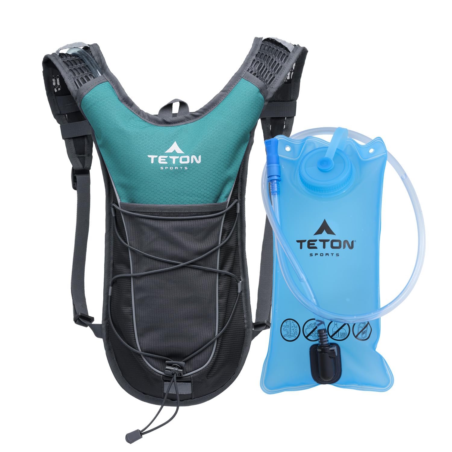 Teton Oasis/Trailrunner Hydration Backpack – Lightweight Water Pack with 2L/3L Bladder for Hiking, Running, Cycling, Biking – 2L/18L/22L Sizes – Sewn-in Rain Cover – Fits Men and Women