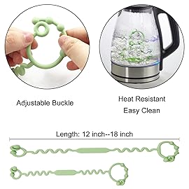 Toy Straps for Baby, Silicone Toy Straps for Stroller, Toy Safety Straps for Toy, Sippy Cup Straps, Adjustable Toy Holder for Stroller, High Chair - BPA Free (Gray)