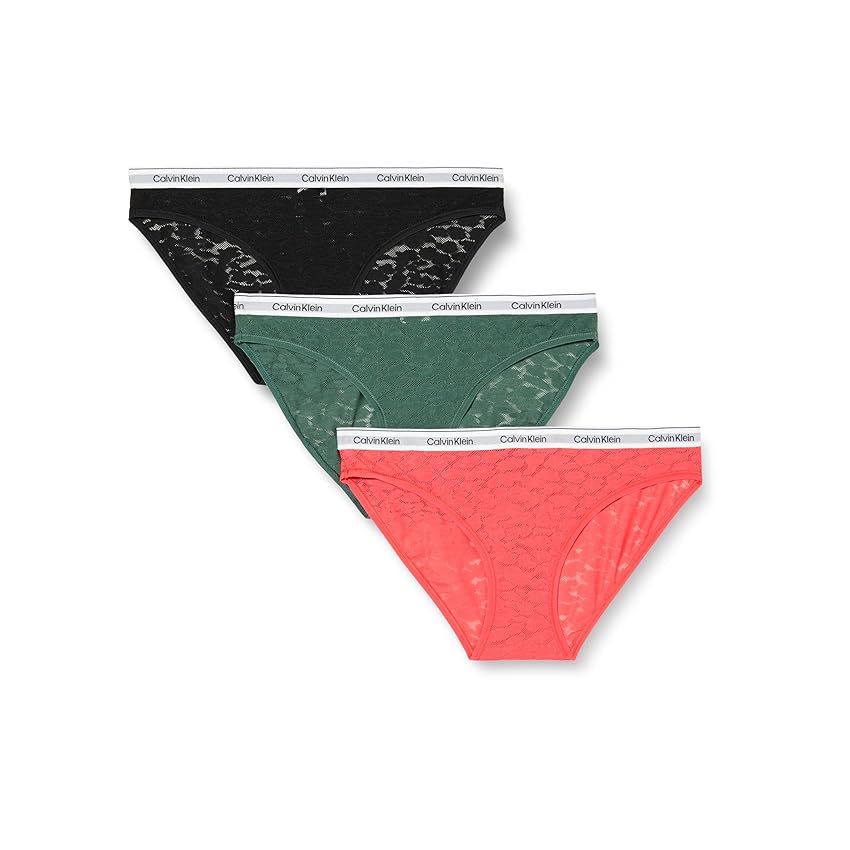Immagine del prodotto Calvin Klein 3 Pezzi Bikini Mutandine, Black/Tea Berry/Garden Topiary, M Donna