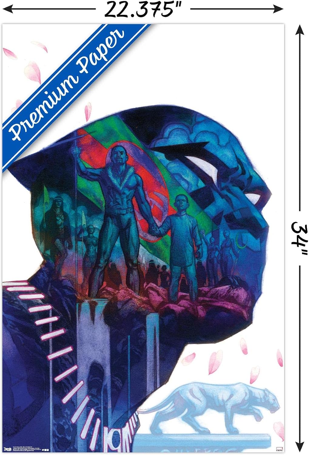 Trends International Marvel Comics - Black Panther - Rise of the Black Panther - Cover #1 Wall Poster, 22.375" x 34", Premium Unframed Version