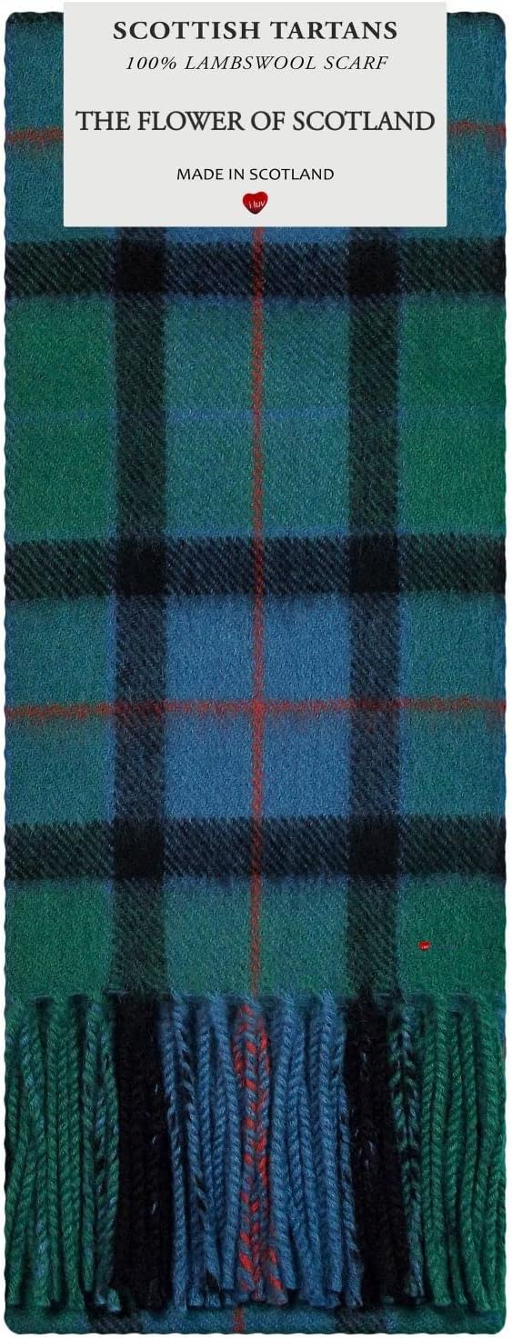 I LUV LTD Flower of Scotland Tartan 100% Lambswool Scarf Made in Scotland