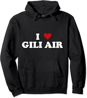 Vacation Island Heart - Funny I Love Gili Air Pullover Hoodie